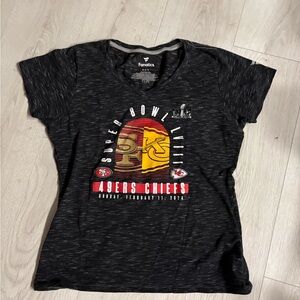 Fanatics Women's Black Super Bowl LIV Chiefs vs 49ers Tee
